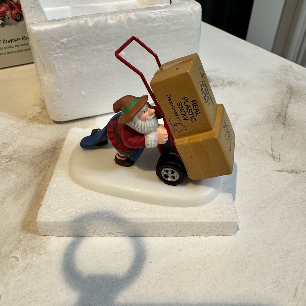 Dept 56 delivering real plastic snow